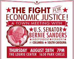 graphic for bernie sanders event