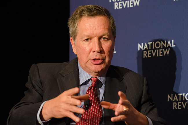 photo 1 of gov. john kasich at national review institute's ideas summit